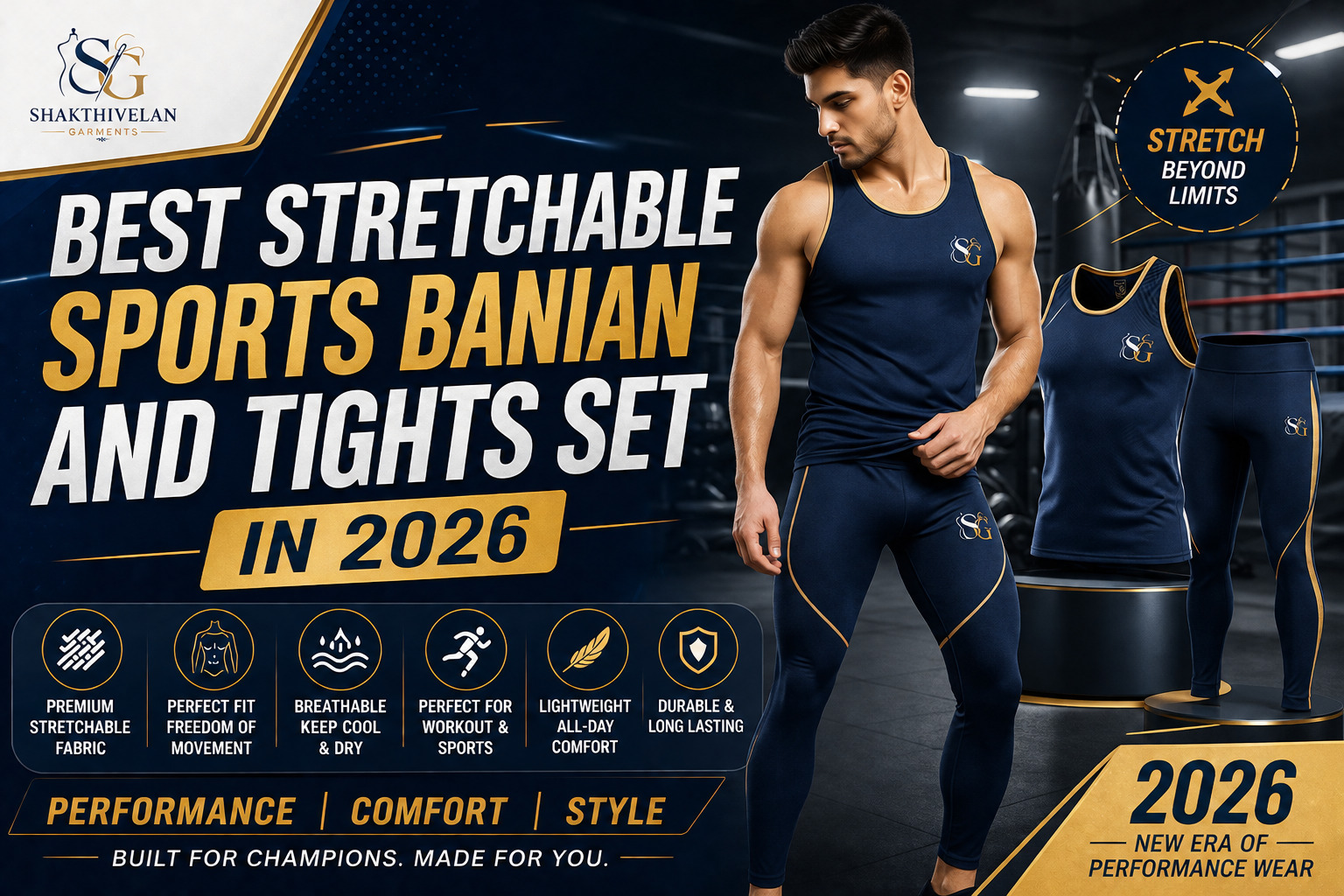 Best Stretchable Sports Banian and Tights Set in 2026